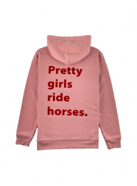 Pink Riding Hooded Sweatshirt - Awesome Riders Peach