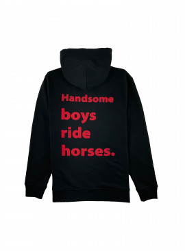 Black hooded horse riding sweatshirt - Awesome Riders Black