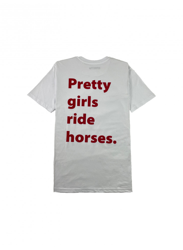 T-shirt équitation blanc