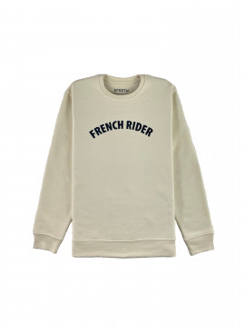 Cream beige horse riding sweatshirt - French Rider ecru