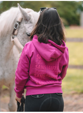 Pink horse riding hoodie -...