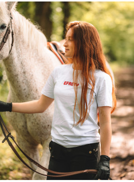White short-sleeved horse riding t-shirt - Awesome Riders White