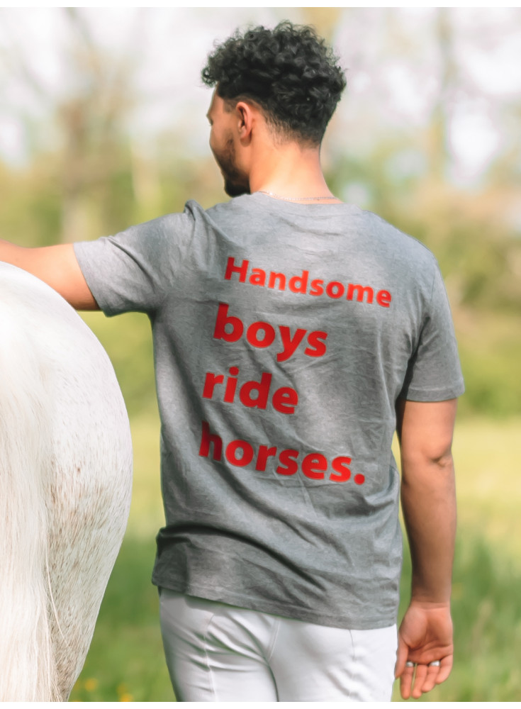 Gray horse riding t-shirt with short sleeves - Awesome Riders Gray