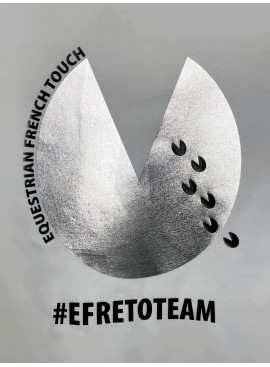 Efreto team metallic silver horse riding t-shirt - The essentials